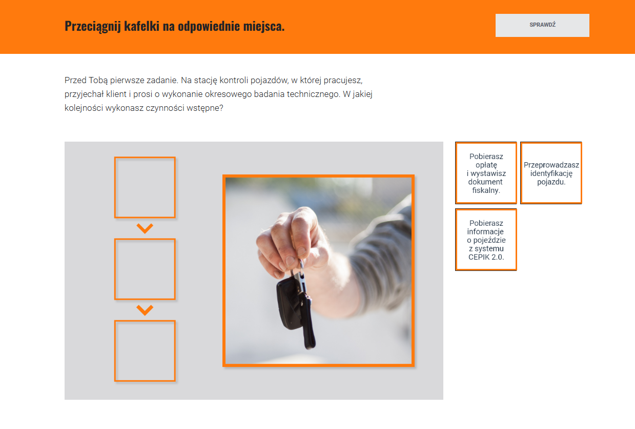 Przykładowy ekran w grze