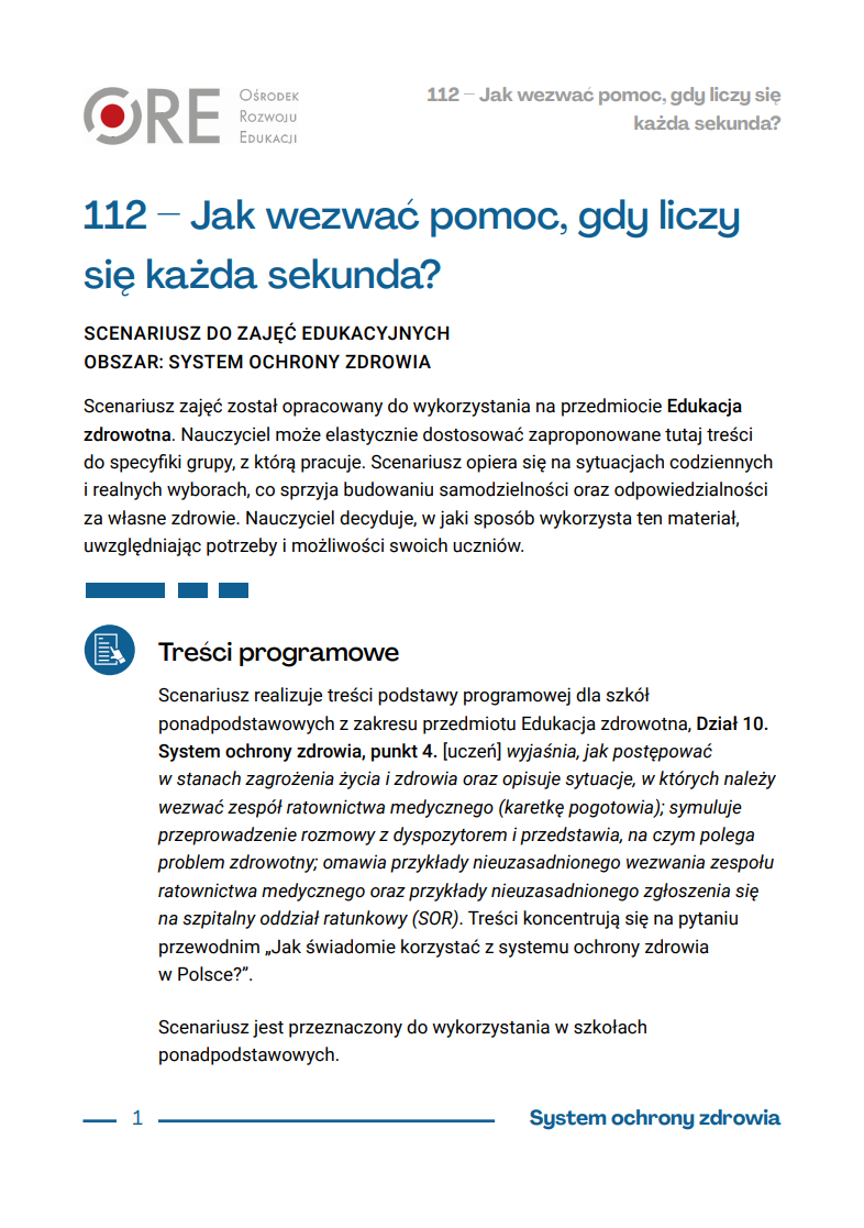 Pobierz plik: 112 – Jak wezwac pomoc, gdy liczy sie kazda sekunda.pdf