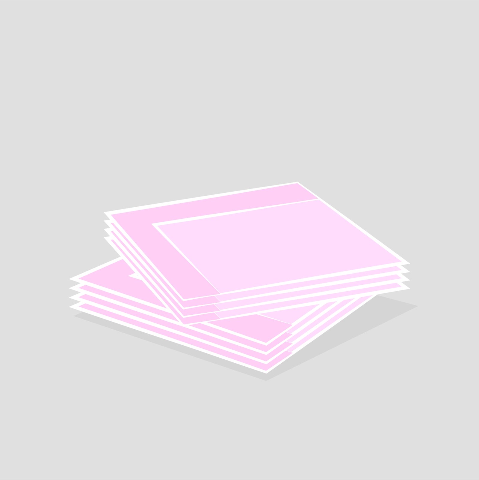 Ilustracja przedstawia jasnoróżowe serwetki ułożone jedna na drugiej. 