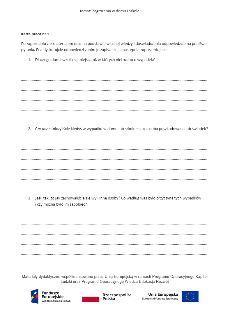 Pobierz plik: Zagrożenia w domu i szkole.docx