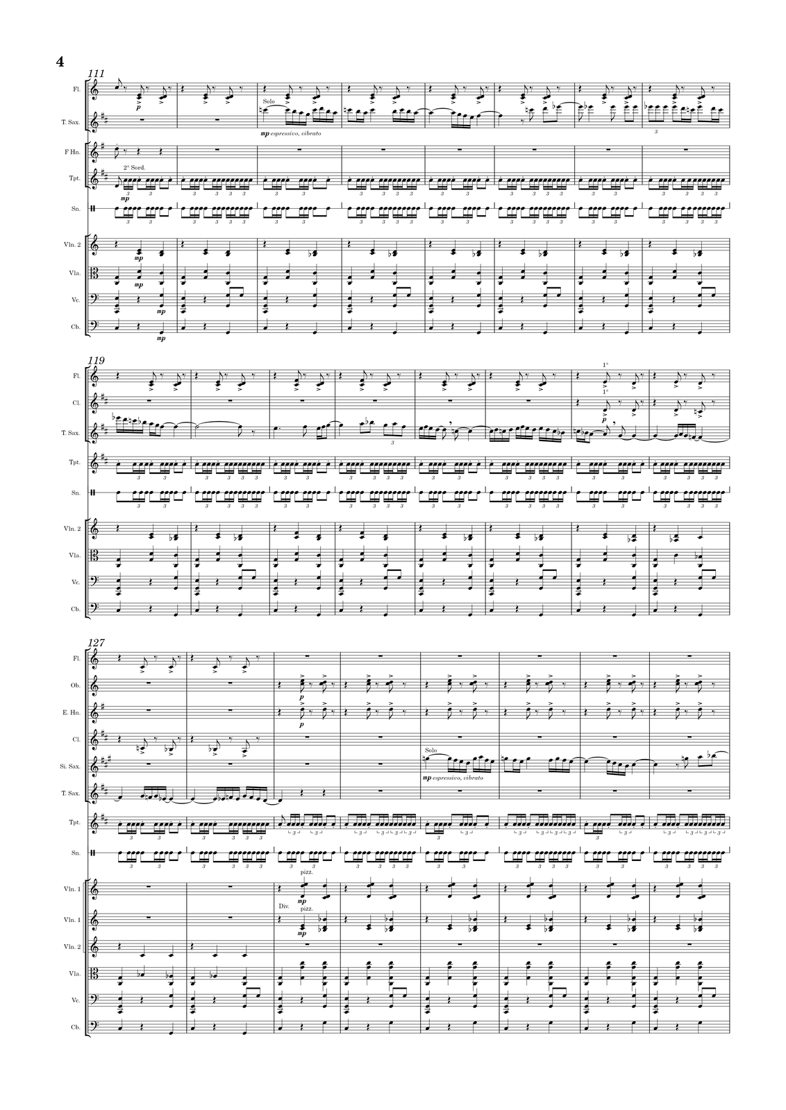 Ilustracja przedstawia stronę partytury utworu.