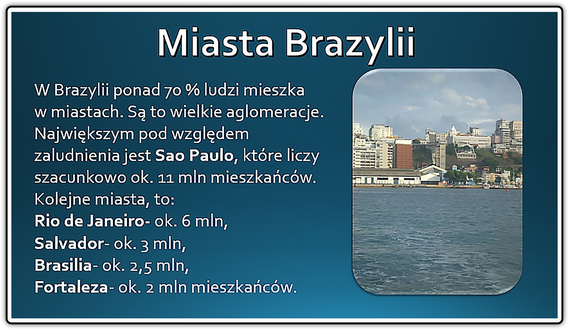 Zrzut slajdu: Miasta Brazylii