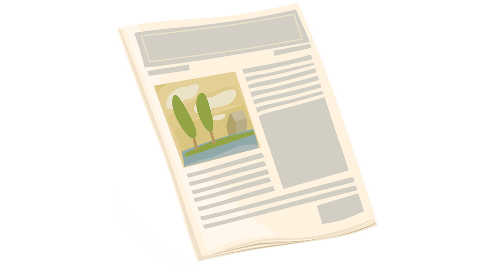 Ilustracja przedstawia gazetę.