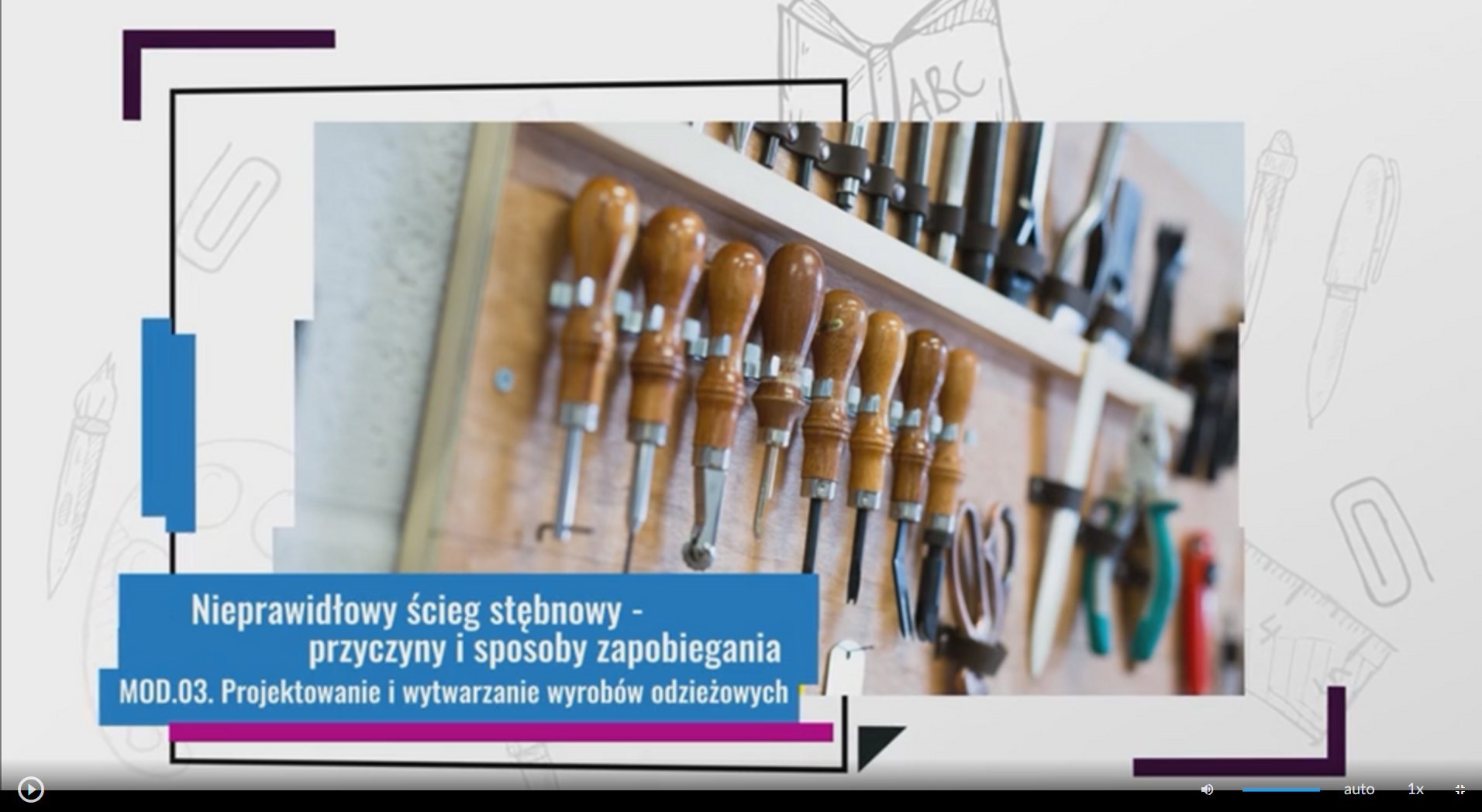 Widok na ekran odtwarzania filmu