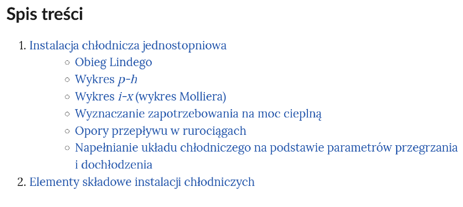 Na ilustracji znajduje się spis treści nawigujący do konkretnych części atlasu.