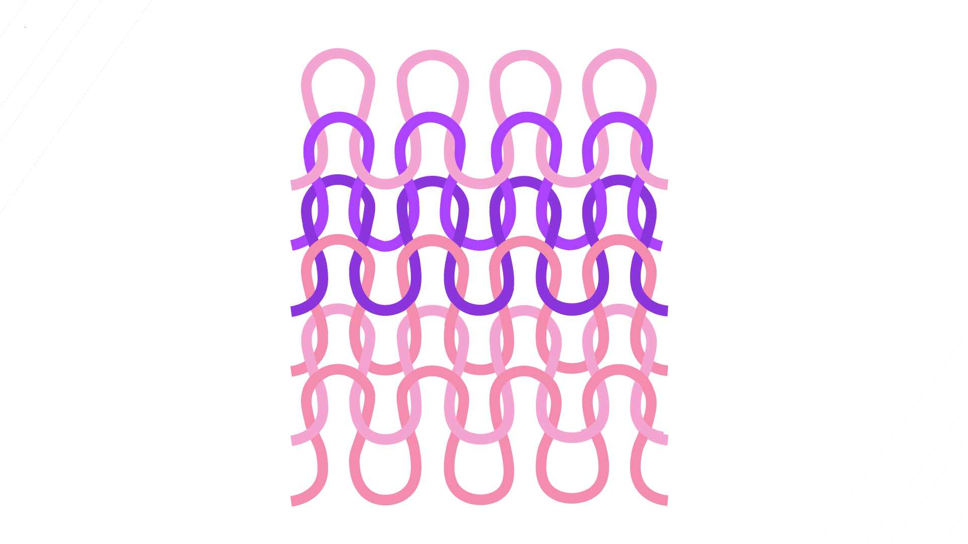 Schemat splotu dzianiny rządkowej o splocie dwulewym