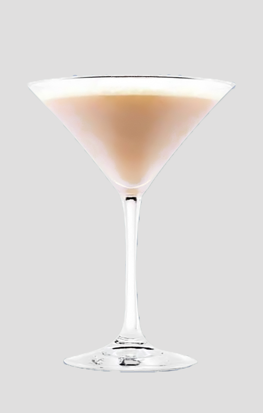 Zdjęcie przedstawia drink Brandy Alexander. Pod punktami interaktywnymi znajdują się nagrania audio prezentujące opis każdego drinka.