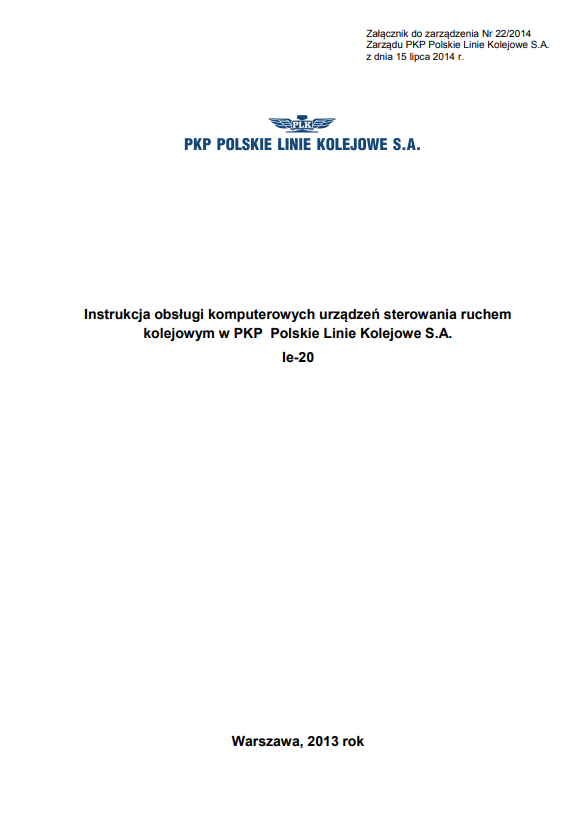 Instrukcja obsługi komputerowych urządzeń SRK umieszczona na stronie PLK