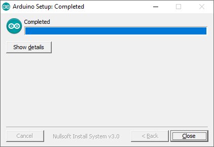 Zdjęcie przedstawia okno z zakończoną pracą instalatora. Do wyboru są przyciski Cancel, Back i Close. Wybrano Close. 