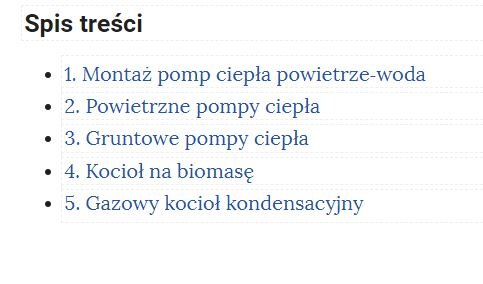 Grafika przedstawia przykładowy wygląd spisu treści sekwencji filmowych. Pod napisem „Spis treści” znajdują się tytuły kolejnych sekwencji filmowych.