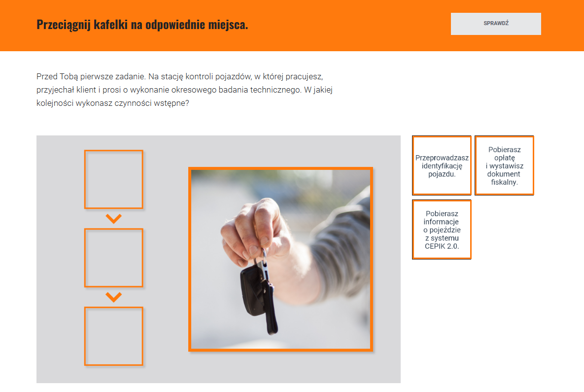 Przykładowy ekran w grze