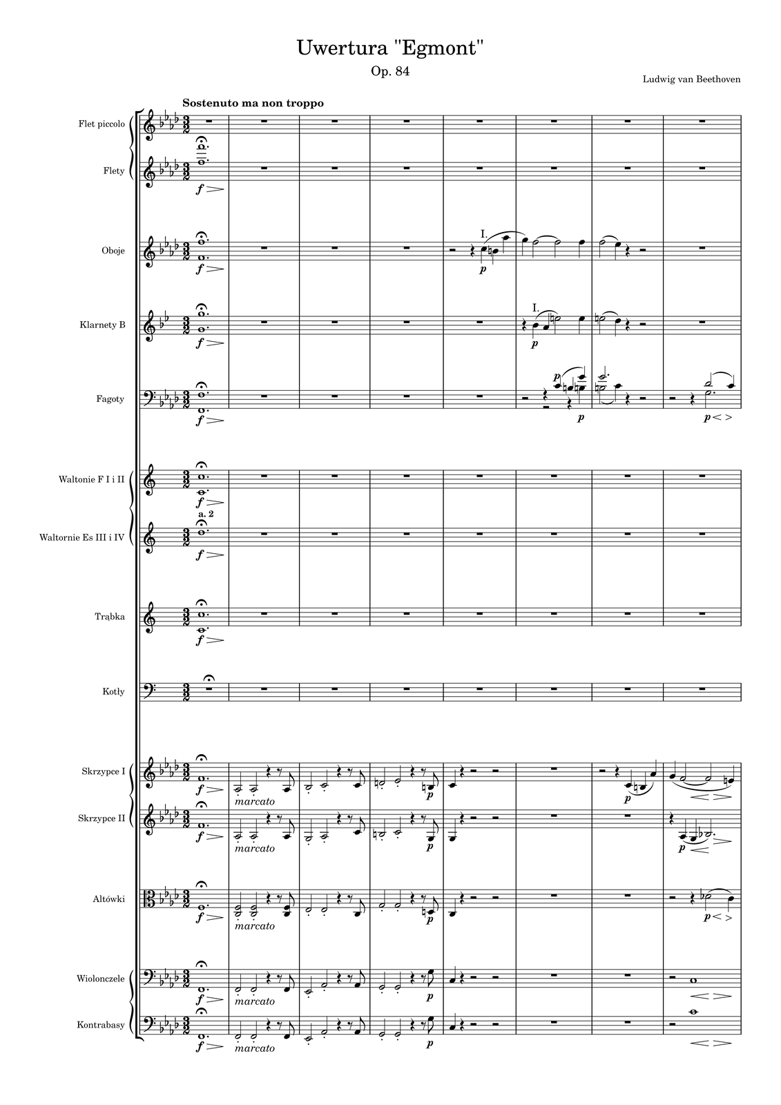 Ilustracja przedstawia stronę partytury utworu.