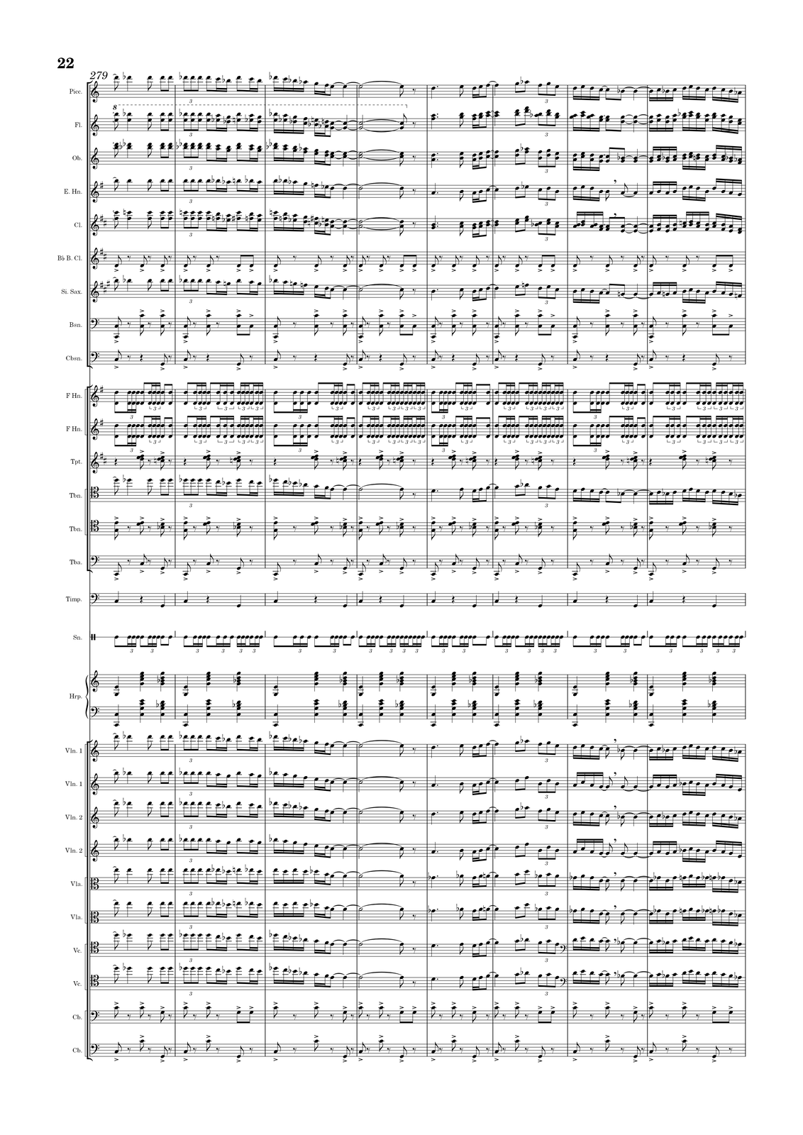 Ilustracja przedstawia stronę partytury utworu.