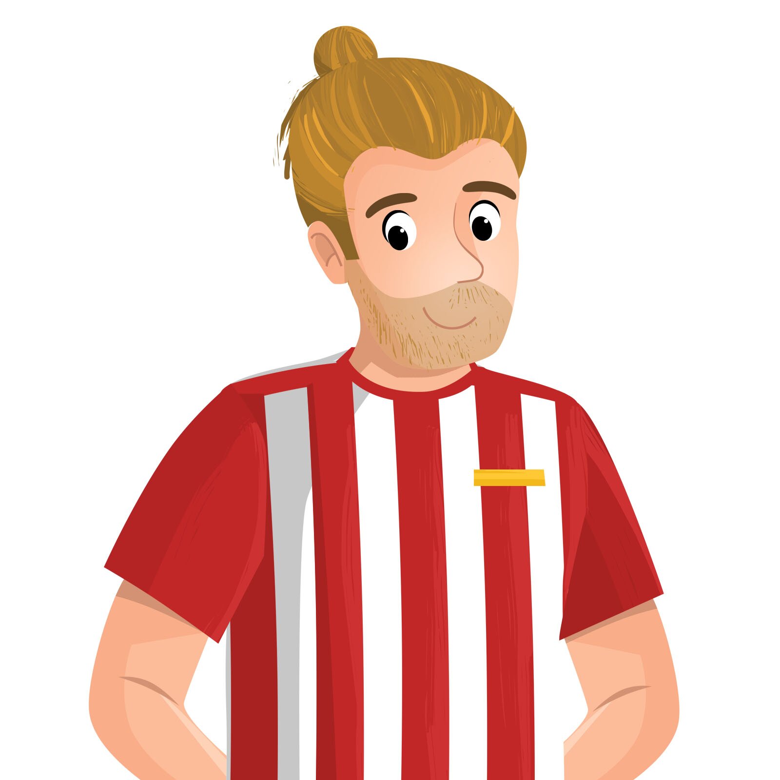 Ilustracja przedstawia piłkarza.