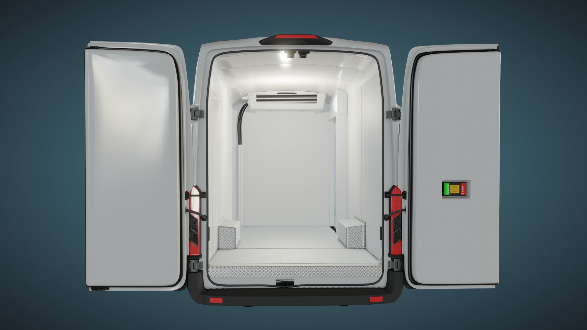 Wnętrze samochodu‑chłodni