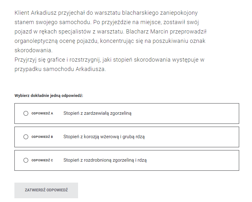 Przykładowe zadanie w grze