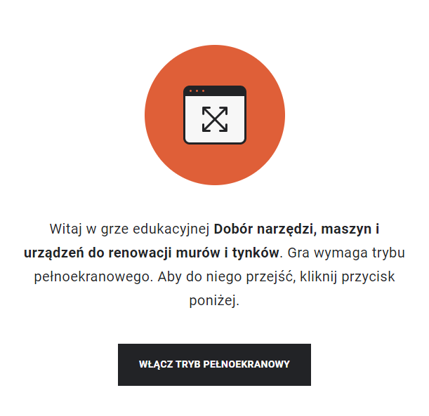 Widok ekranu gry edukacyjnej 