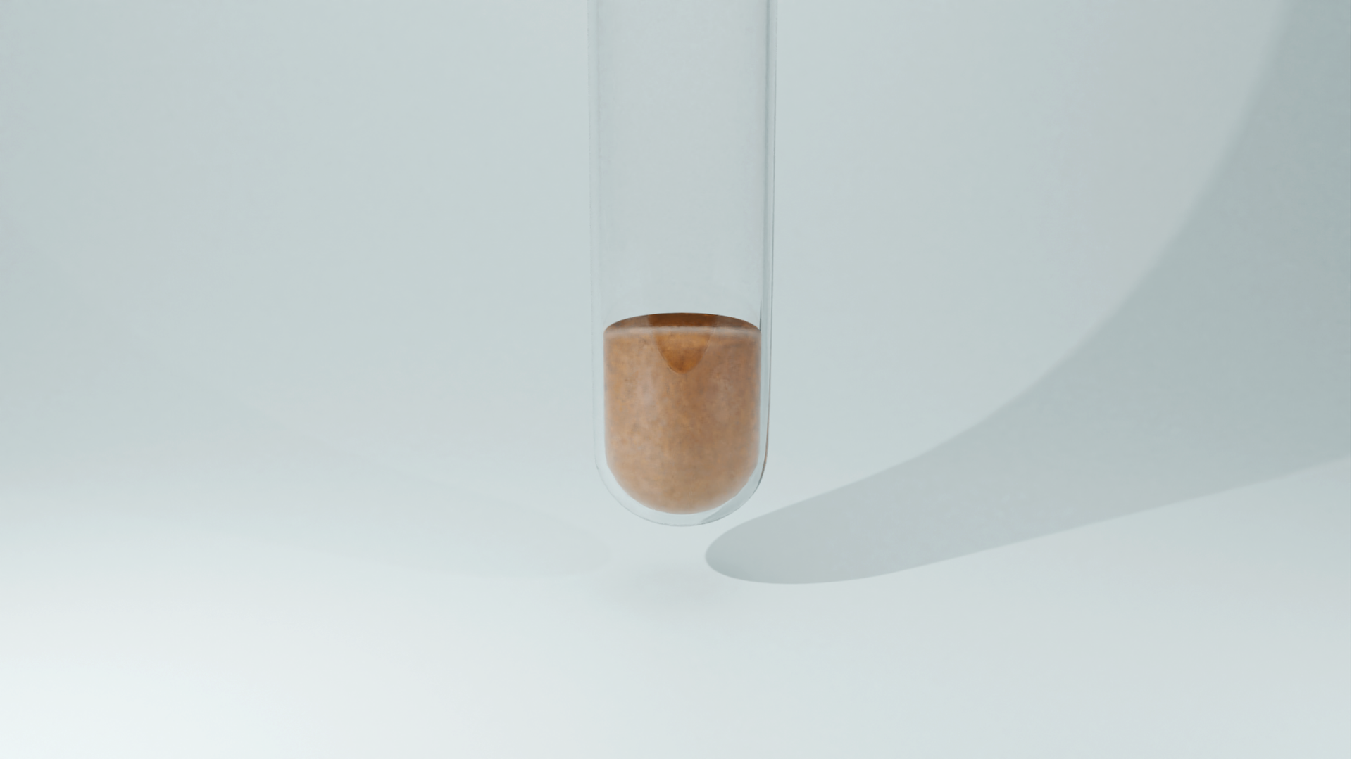 Ilustracja przedstawiająca szklaną probówkę zawierającą świeżo wytrącony brązowawy osad wodorotlenku srebra(<math aria‑label="jeden">I) z roztworu azotanu(<math aria‑label="pięć">V) srebra za pomocą wodorotlenku sodu.