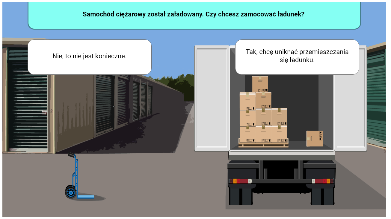 Przykładowe pytanie w symulatorze