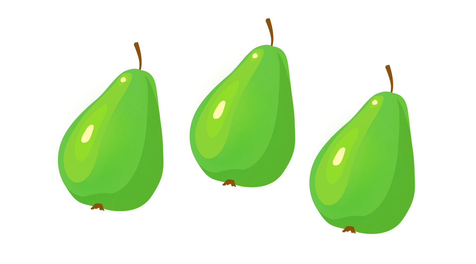 Na ilustracji znajdują się gruszki.