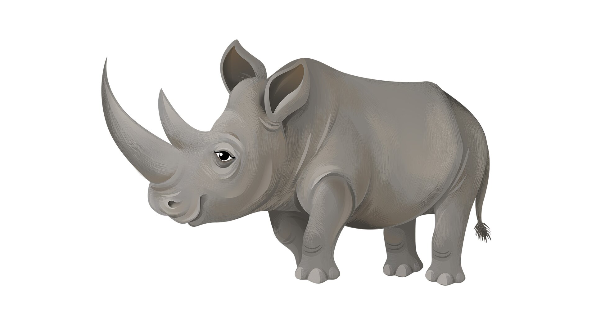 Ilustracja przedstawia nosorożca.