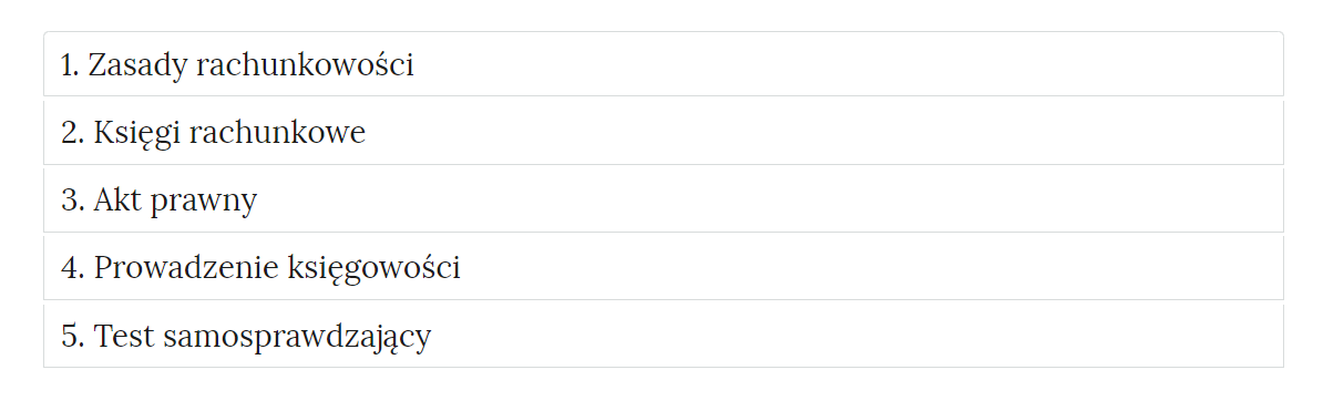 Grafika przedstawia wygląd zakładek z ćwiczeniami. Zakładki są prostokątne. Każda posiada tytuł, który wskazuje, czego dotyczą zamieszczone w zakładce ćwiczenia.

