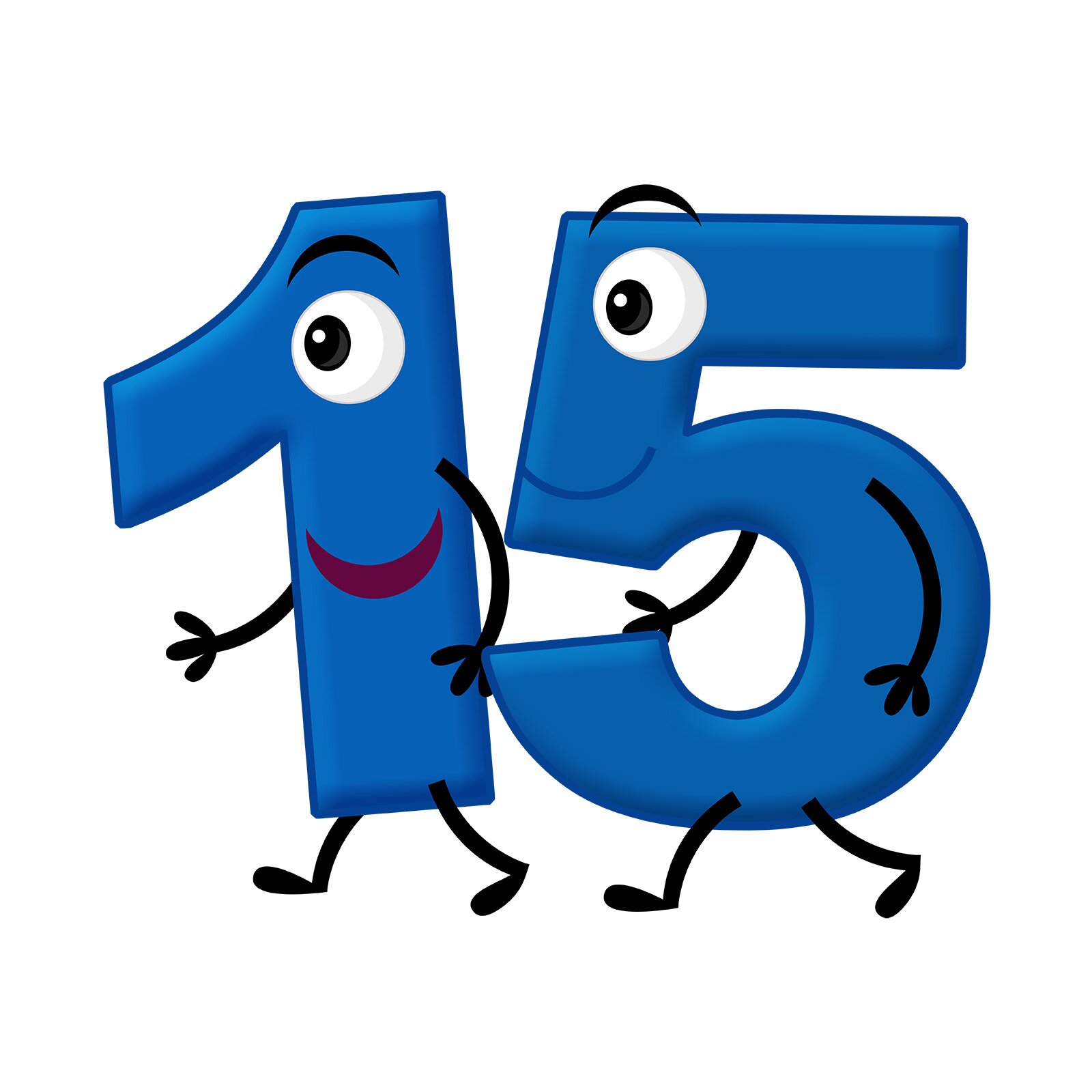 Ilustracja przedstawia liczbę piętnaście.