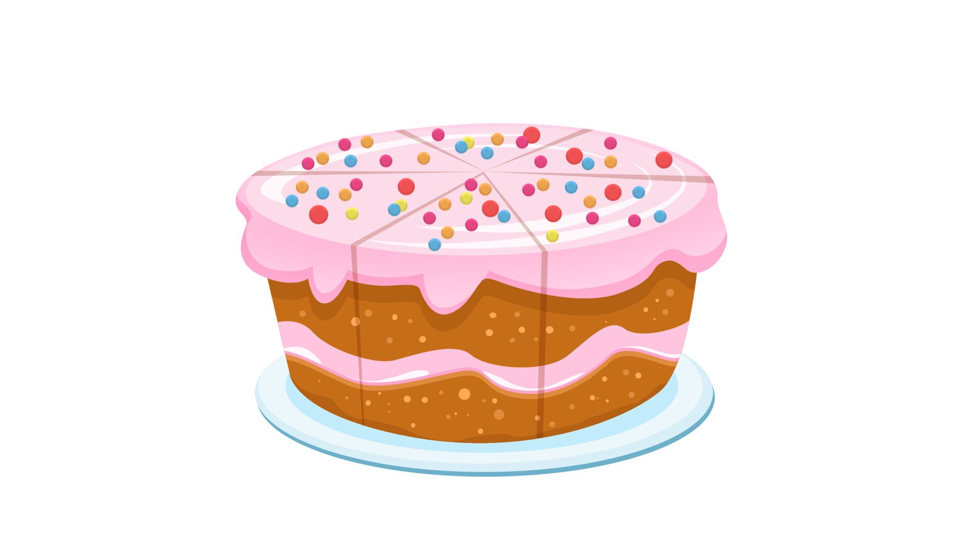 Ilustracja przedstawia tort.