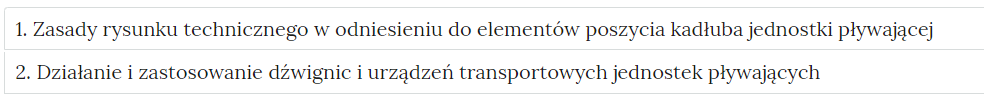 Grafika przedstawia przykładowy wygląd zakładek z ćwiczeniami. Są to dwa prostokąty z tytułami, na które można klikać.