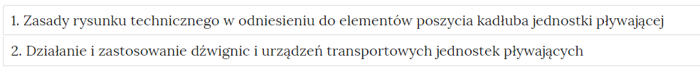 Grafika przedstawia przykładowy wygląd zakładek z ćwiczeniami. Są to dwa prostokąty z tytułami, na które można klikać.