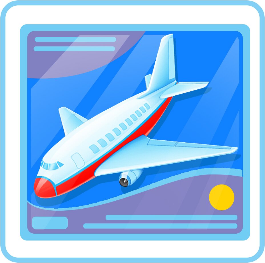 Ilustracja przedstawia pudełko, w którym jest model samolotu.