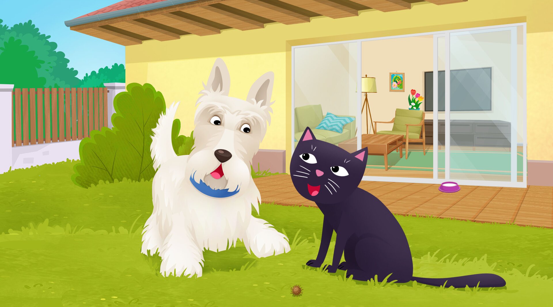 Na ilustracji znajdują się zwierzęta.