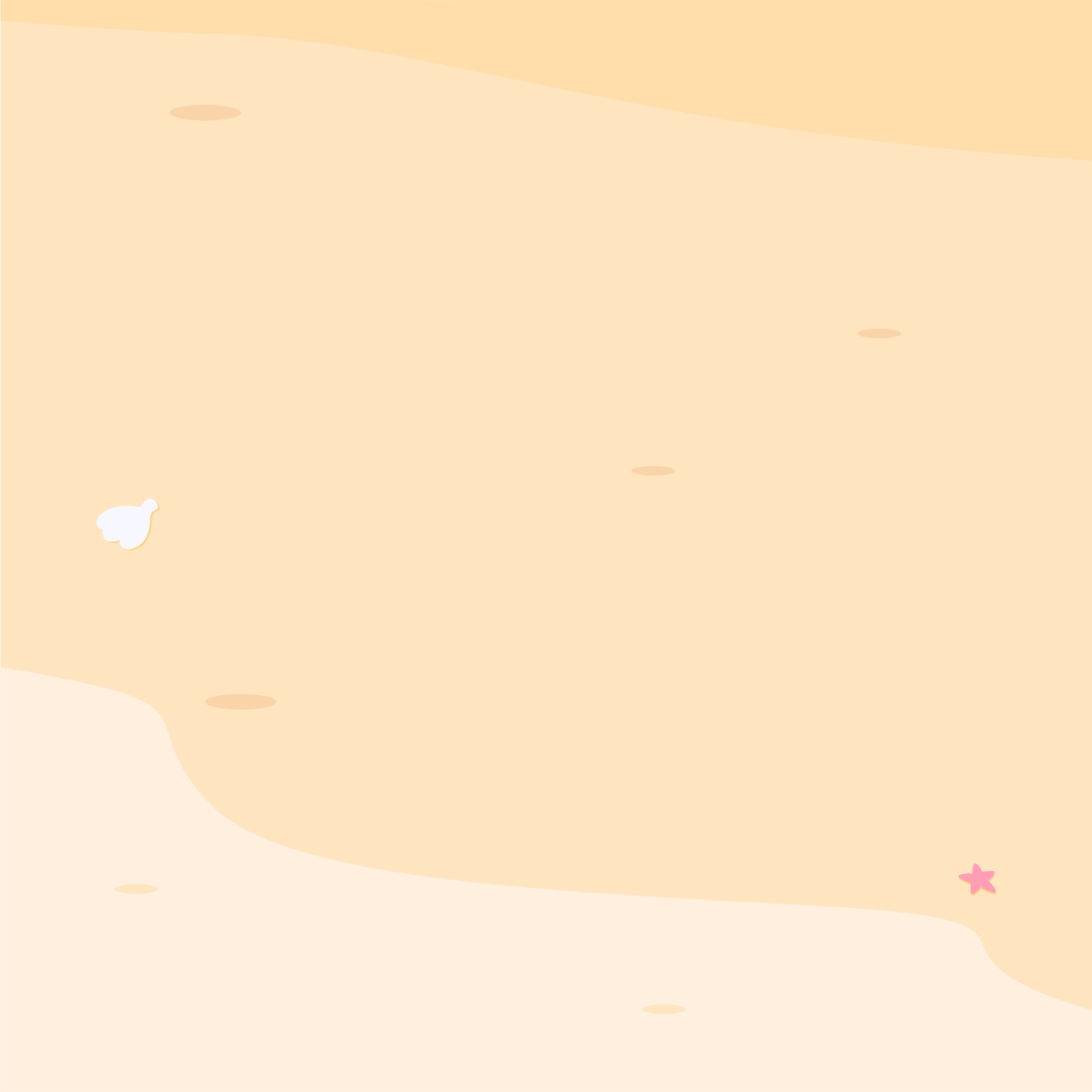 Ilustracja przedstawia piasek na plaży.