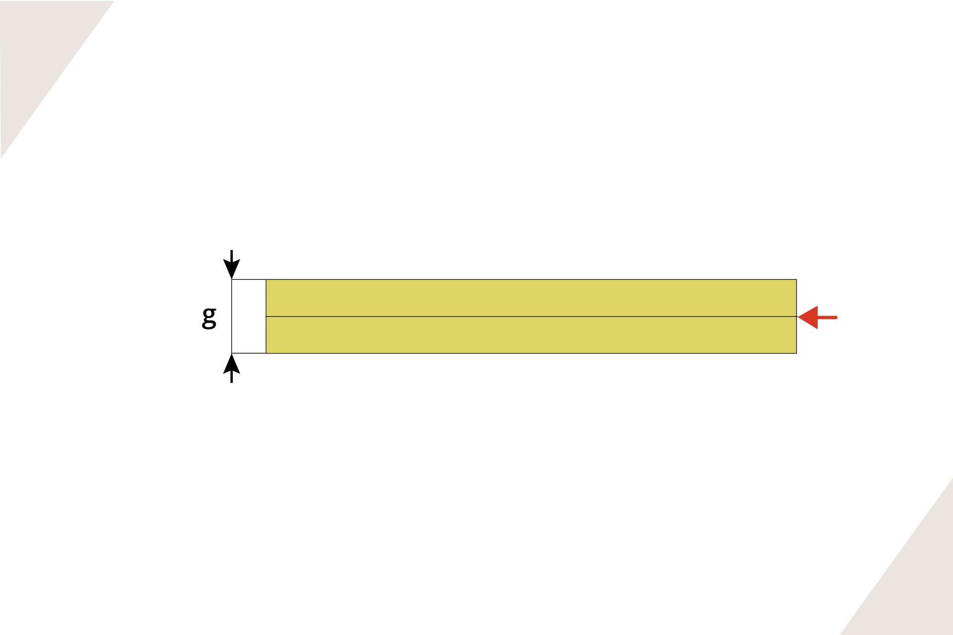 Rysunek przedstawia przebieg wielotarczowego rozcinania poziomego. Na przekroju płyty zaznaczono poziomą linią miejsce rozcięcia przebiegające w połowie grubości płyty.