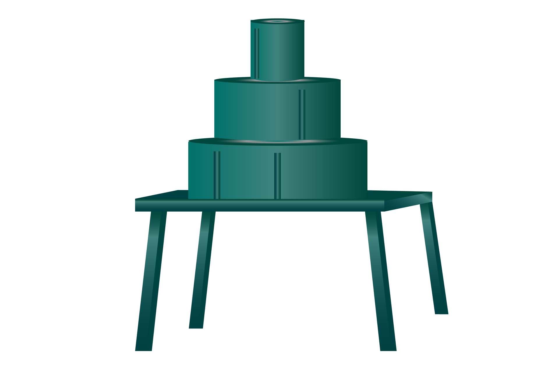 Grafika przedstawia stół obręczarski. Składa się on z trzech metalowych obręczy. Obręcz przy podstawie ma największą średnicę, a obręcz przy wierzchołku najmniejszą. 
