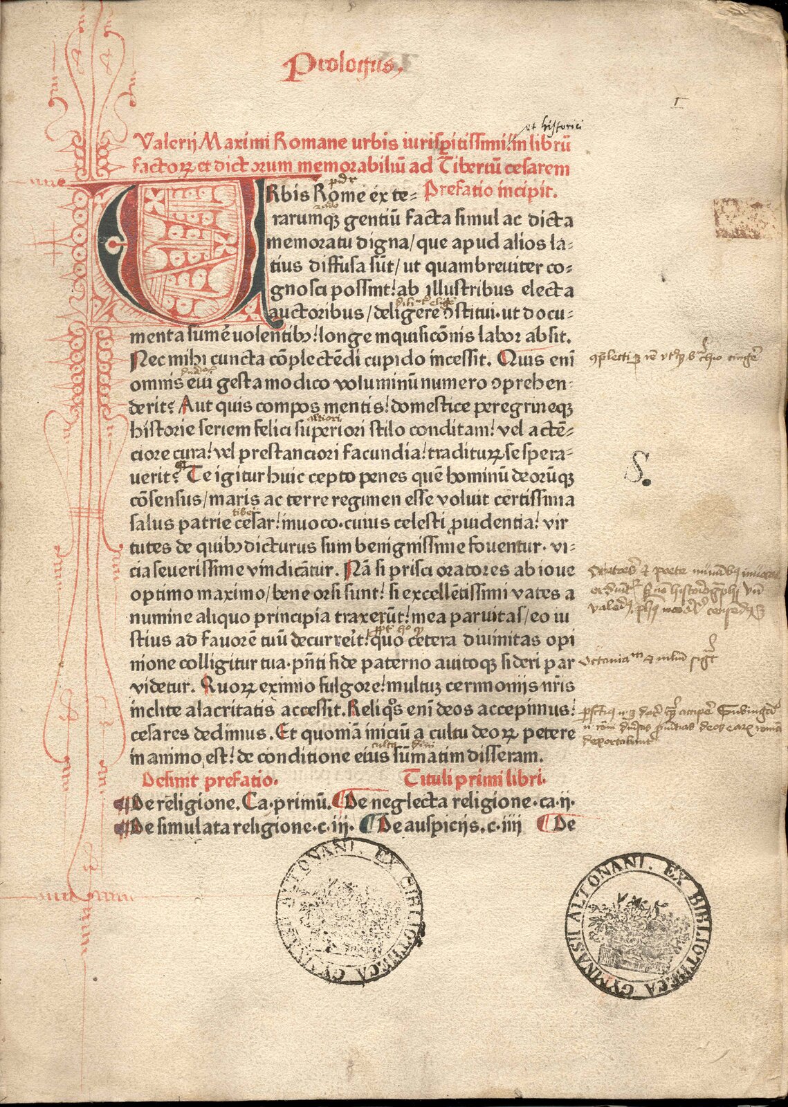 Karta średniowiecznego inkunabułu Karta średniowiecznego inkunabułu Źródło: 1471, Bibliotheca Gymnasii Altonani (Hamburg), domena publiczna.