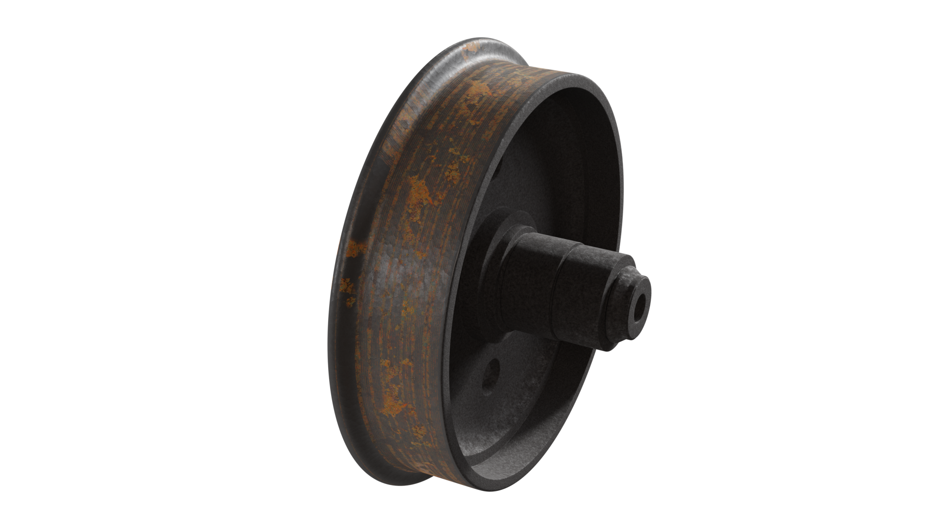 Ilustracja przedstawia nalep powstały podczas jazdy z zahamowanym hamulcem postojowym. Objawia się to wybrzuszeniem na powierzchni koła. 