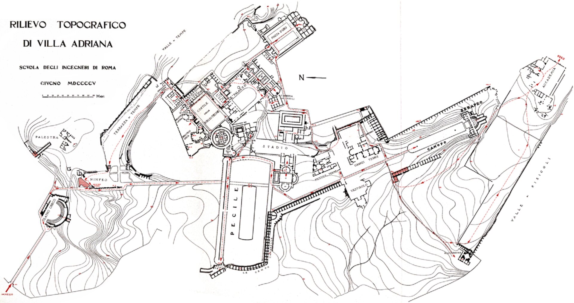 Ilustracja przedstawia Akwedukt w Segowii, obiekt z listy światowego dziedzictwa UNESCO w Hiszpanii. W kadrze znajduje się perspektywiczne ujęcie fragmentu ulicy i dwukondygnacyjnego akweduktu. Regularny rytm wertykalnych arkad jest równoważony przez równoległe poziome linie będące zwieńczeniem dolnej i górnej kondygnacji akweduktu. Górna część akweduktu jest wyraźnie niższa od dolnej. Obiekt jest przedstawiony na tle błękitnego nieba.