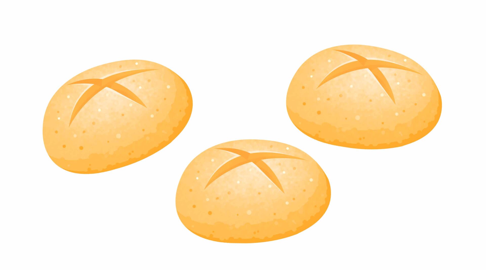 Na ilustracji znajdują się bułki.