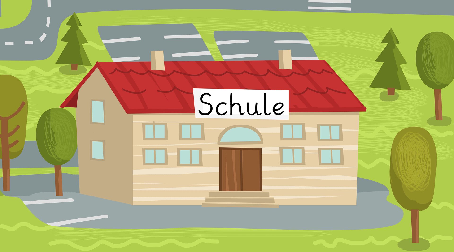 Ilustracja przedstawia budynek szkoły.
