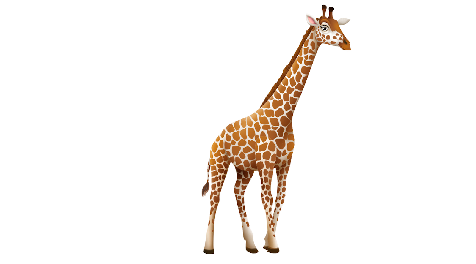 Ilustracja przedstawia żyrafę.