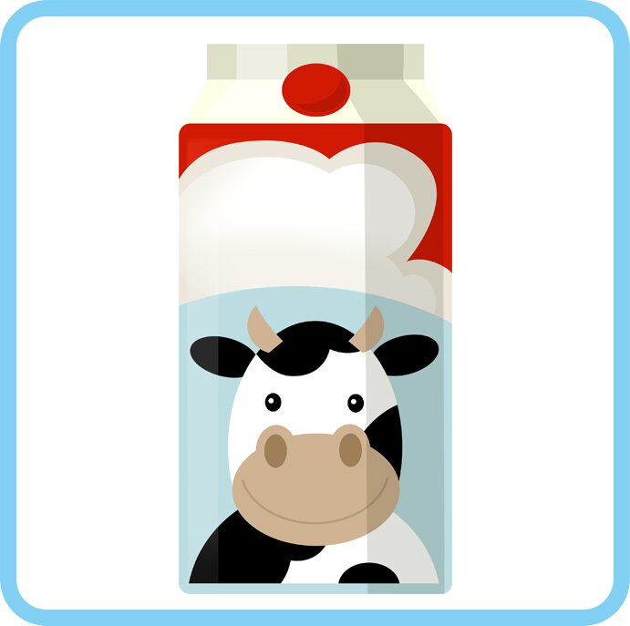 Ilustracja przedstawia karton mleka.