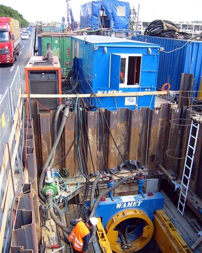 Wykop startowy podczas mikrotunelowania