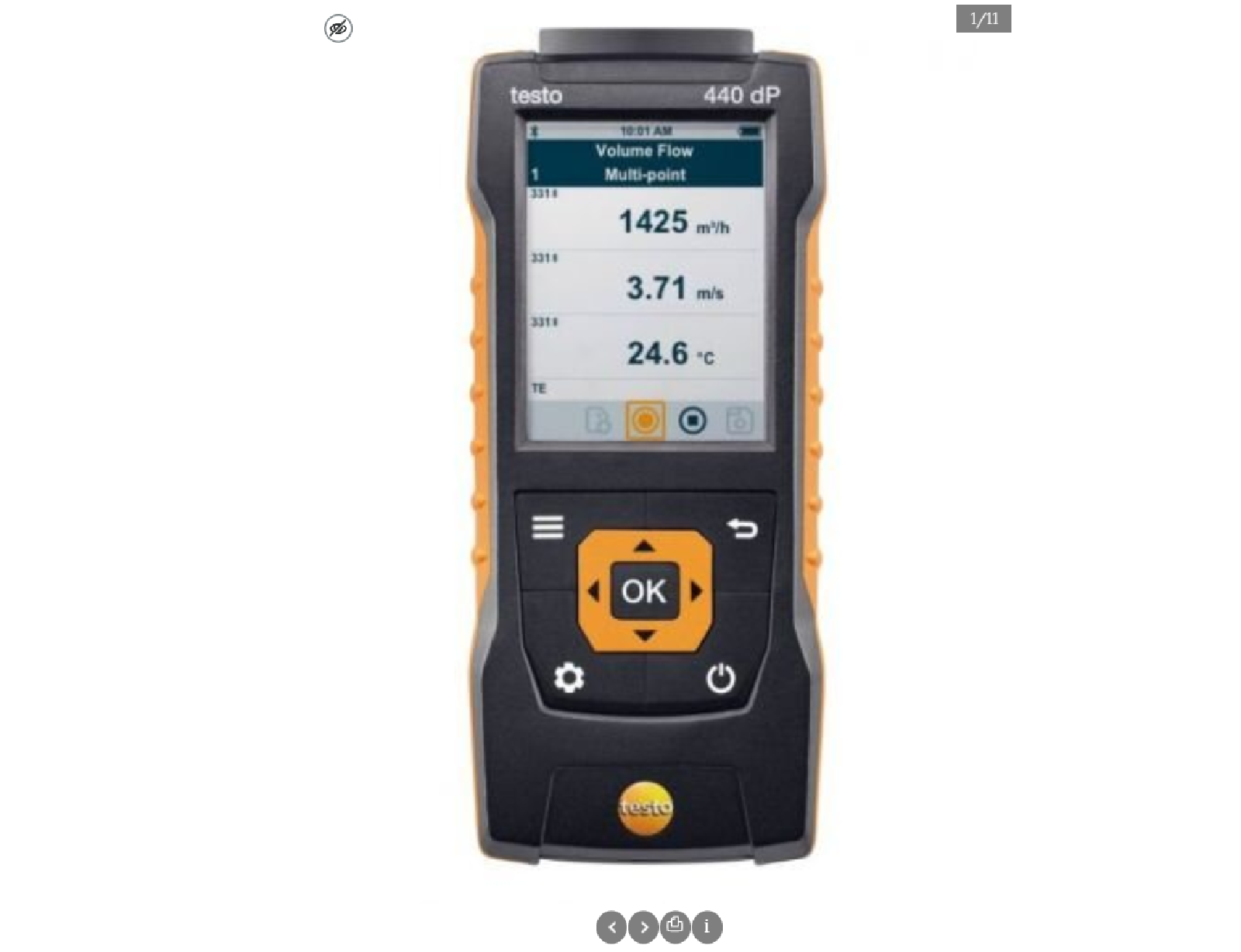 Przykładowy widok rozwiniętej informacji dotyczącej grafiki przyrządu pomiarowego