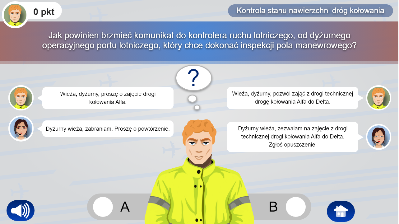 Przykładowy ekran zadania w grze