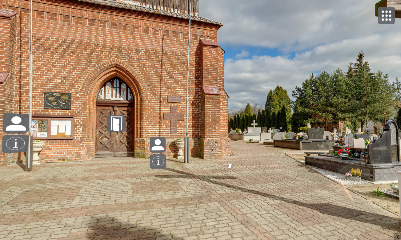 Przykładowy wygląd znaczników pozwalających na poruszanie się po obiekcie