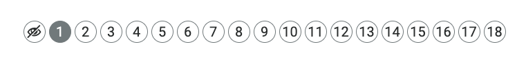 Grafika przedstawia pasek z okrągłymi ikonami. Pierwsza przedstawia przekreślone oko, a kolejne to cyfry od jeden do osiemnaście.