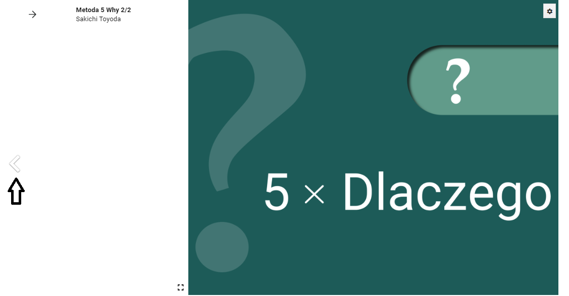 Strzałka skierowana w lewo