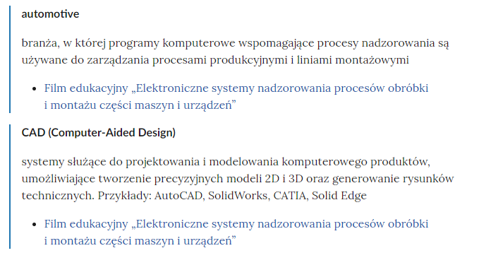 Przykładowe pojęcia