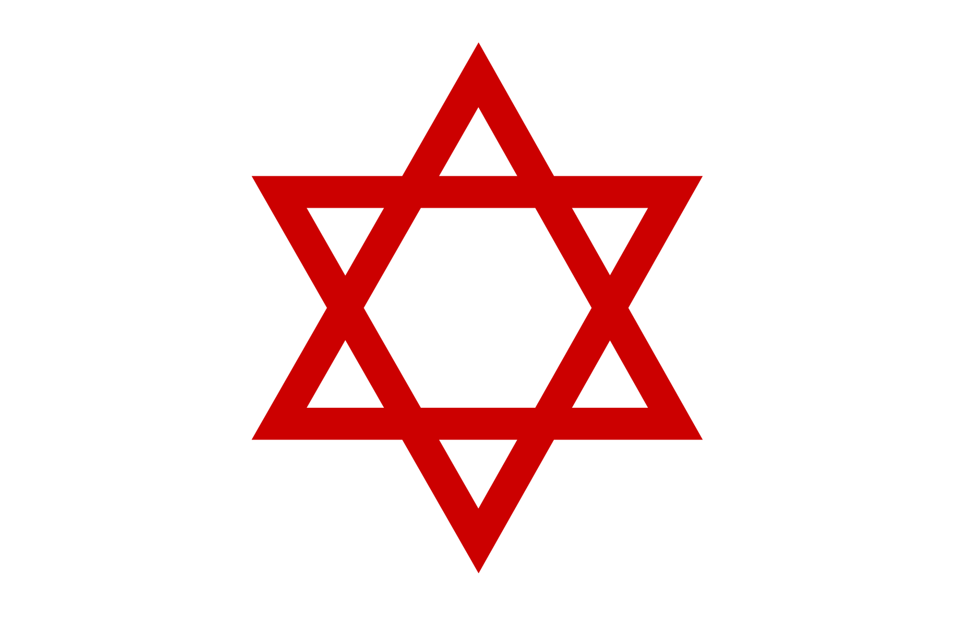 Galeria składa się z 4 czerwonych symboli. Trzeci symbol: to Tarcza Dawida. Tarcza to czerwona sześcioramienna gwiazda (heksagram) złożona z dwóch zachodzących na siebie trójkątów równobocznych obróconych względem siebie. Wierzchołki Gwiazdy w przypadku trójkątów równobocznych leżą na okręgu w punktach odpowiadających parzystym godzinom na tarczy zegara.